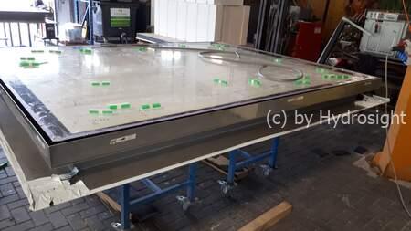 Fensterelement für eine Sichtbetonwand / Montage