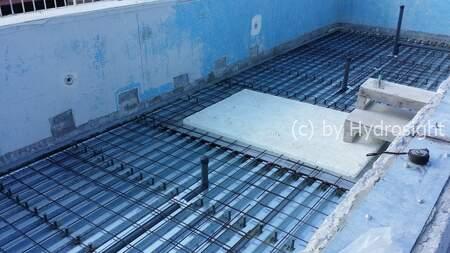 Fondo de vidrio para piscina