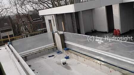 Pared de vidrio para una piscina en Bélgica