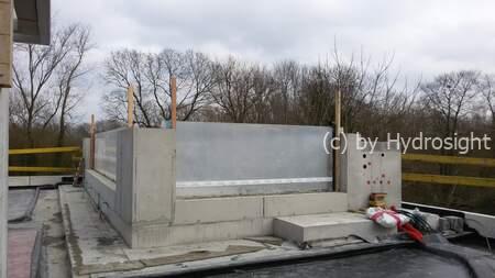 Pared de vidrio para una piscina en Bélgica