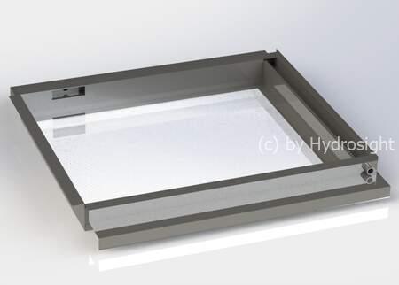 Spiegelbecken mit Glasboden